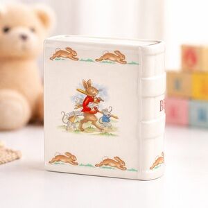 Vintage Bunnykins Coin Bank | Royal Baby 1982 | Kids Nursery Decor